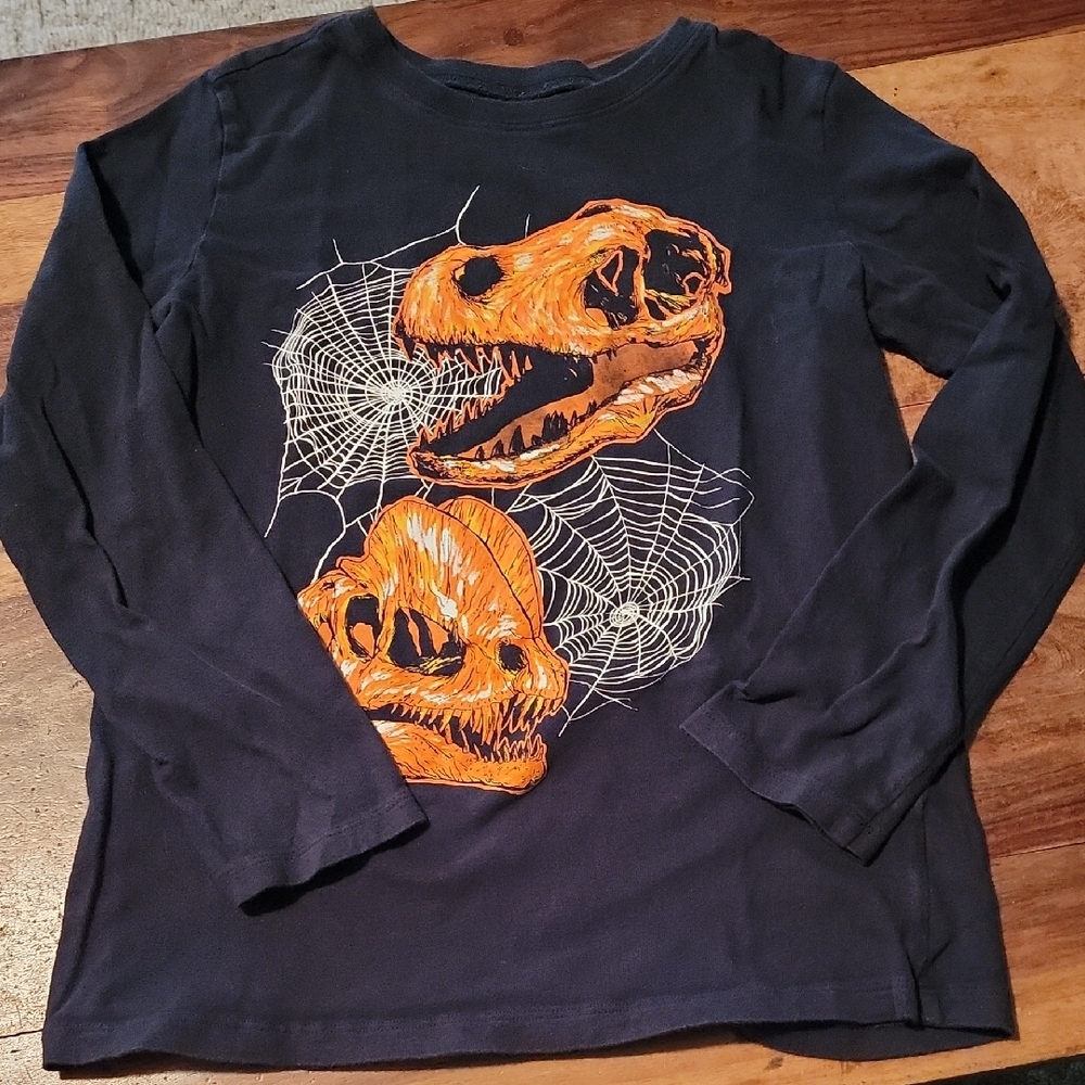 Carter's Black and Orange Dinosaur Long Sleeve Tee